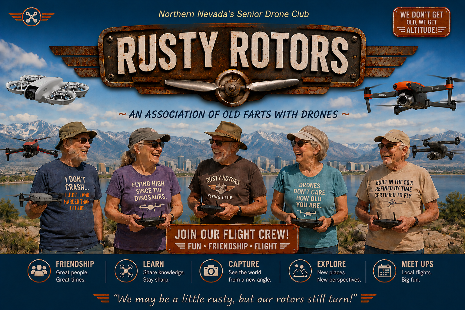 Rusty Rotors, Northern Nevada's senior drone club
